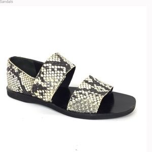 Vince Salina Snakeskin Velcro Sandals Size 7 1/2